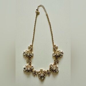 Banana Republic gold and crystal statement necklace